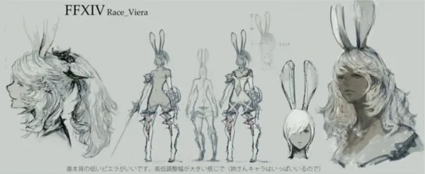 FFXIV Viera race concept art